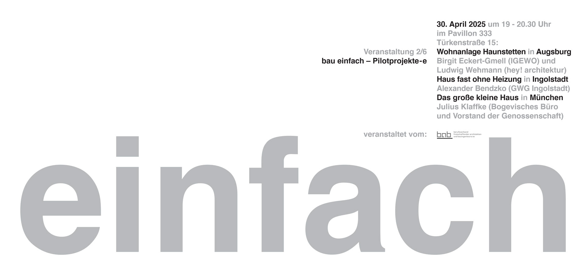 bab Einzel-Plakat »einfach« 2/6