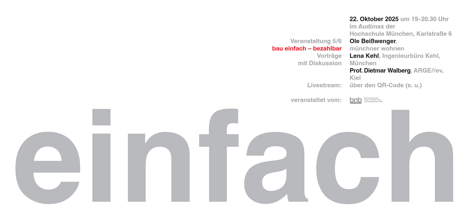 bab Einzel-Plakat »einfach« 5/6