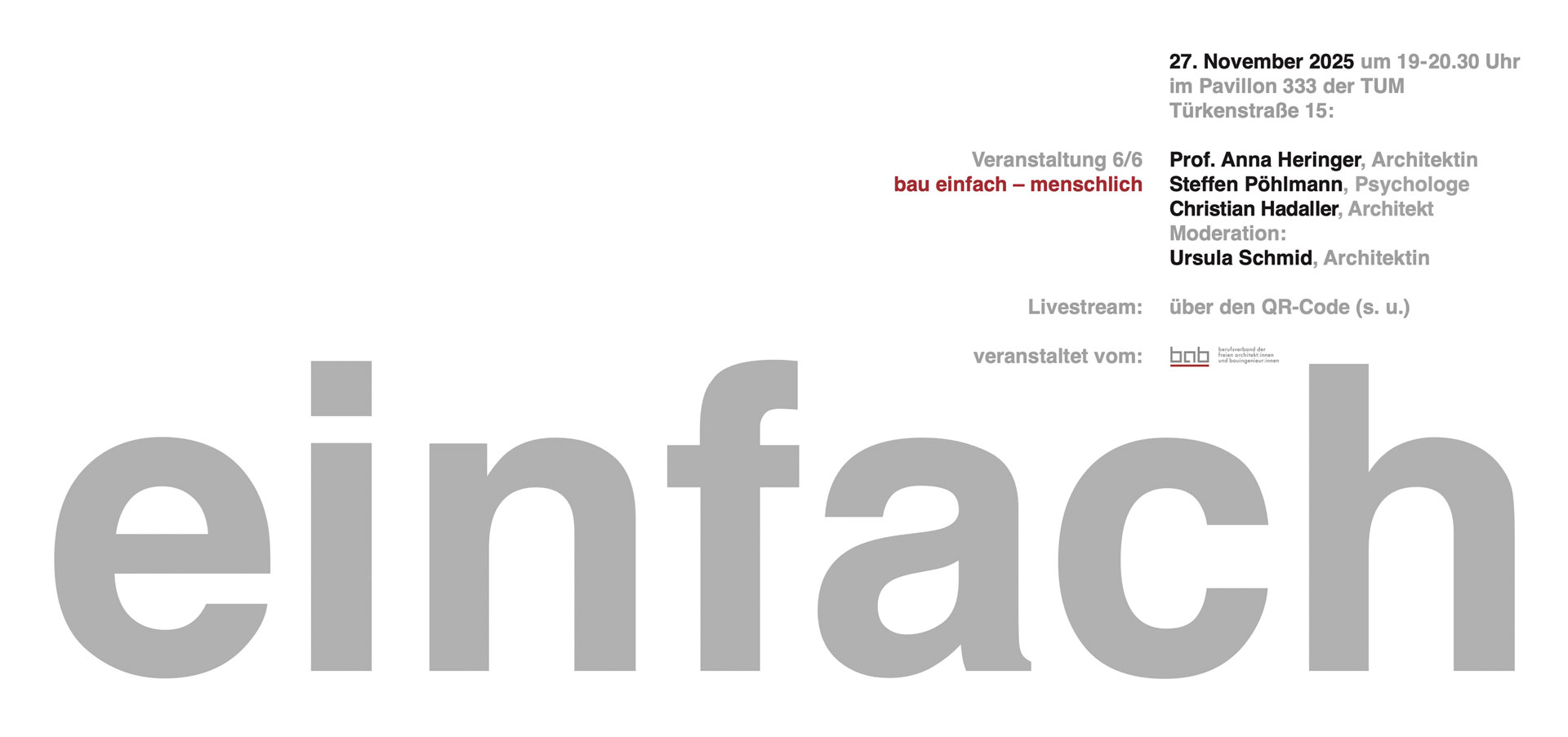 bab Einzel-Plakat »einfach« 6/6